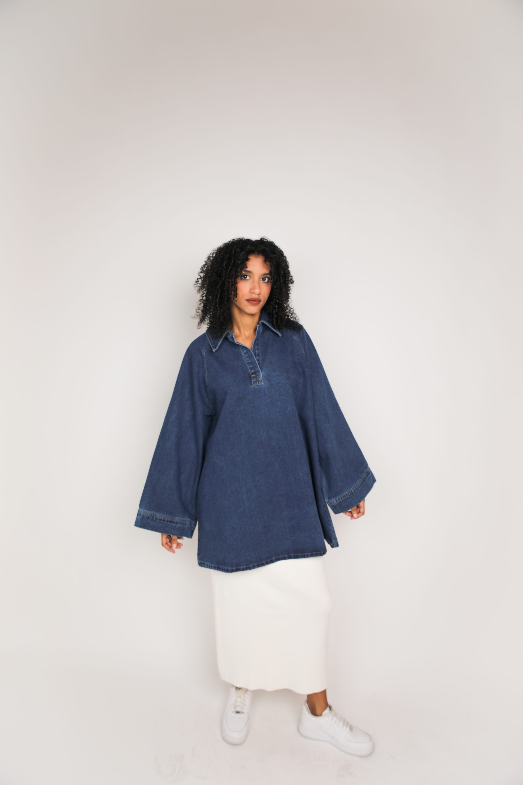 Chemise en jean bleue