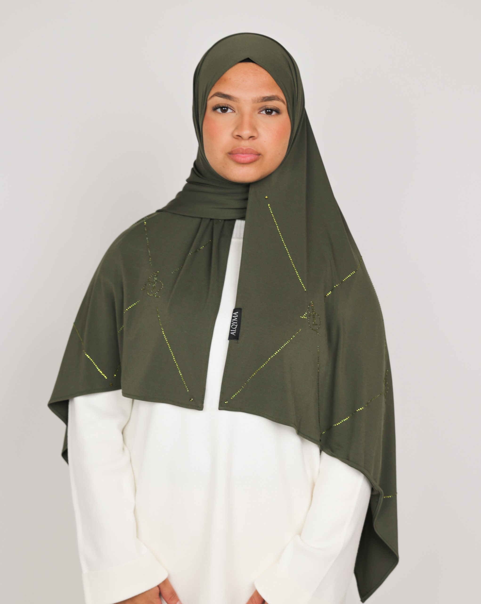 Jersey géométrique vert kaki