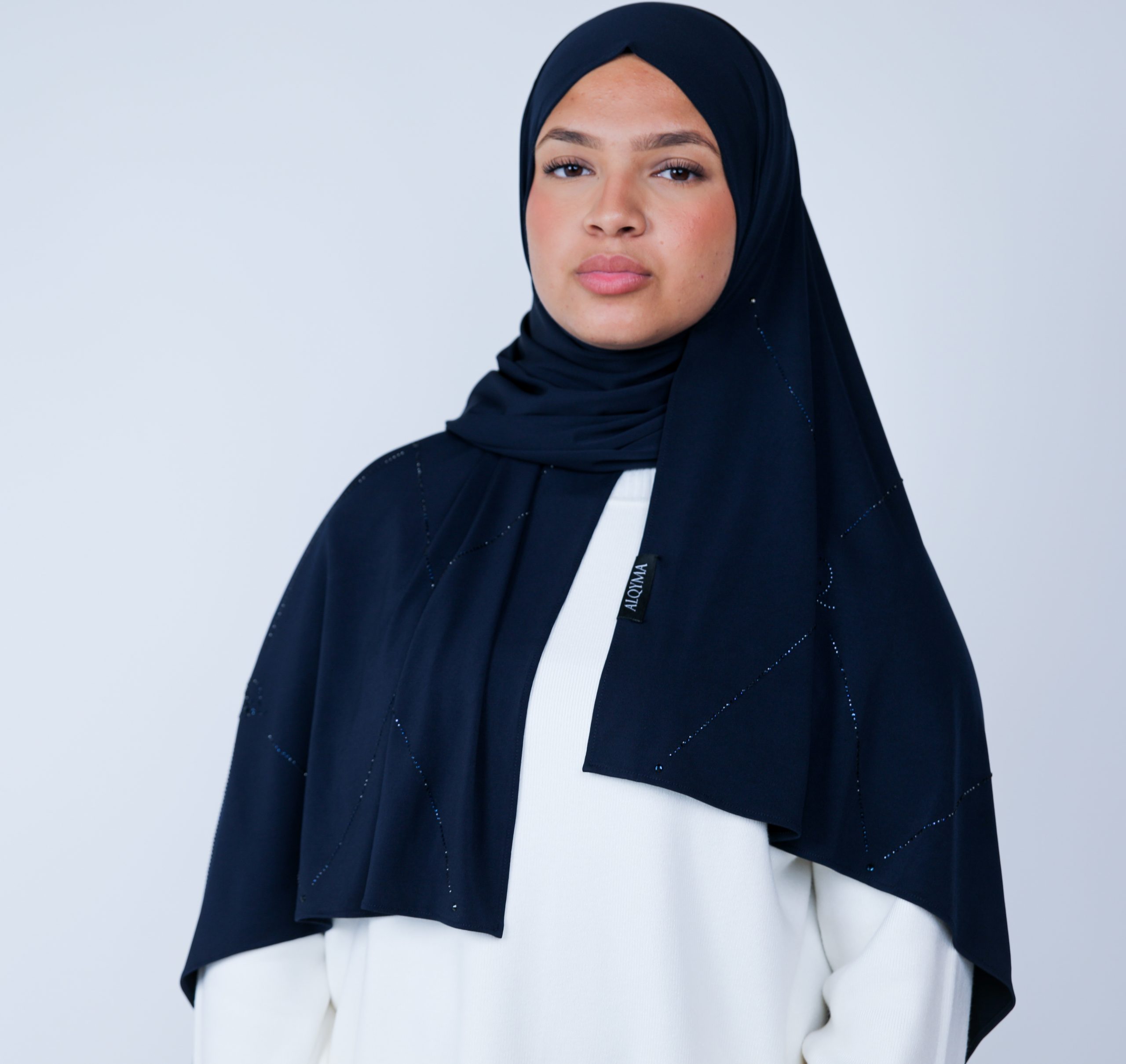 Jersey géométrique bleu marine