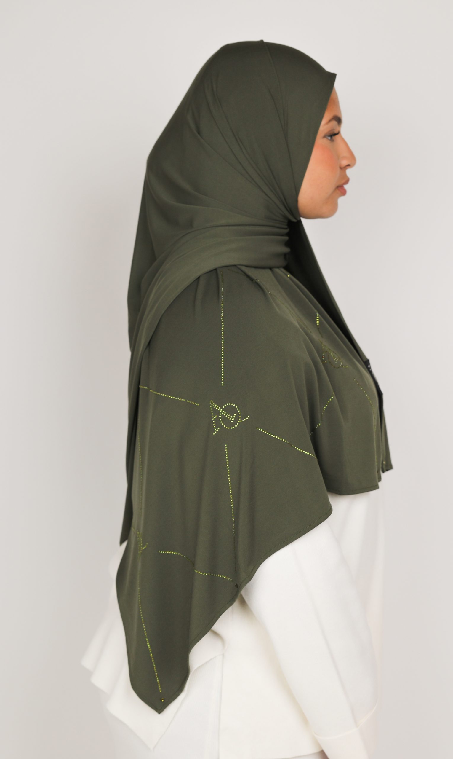 Jersey géométrique vert kaki – Image 2