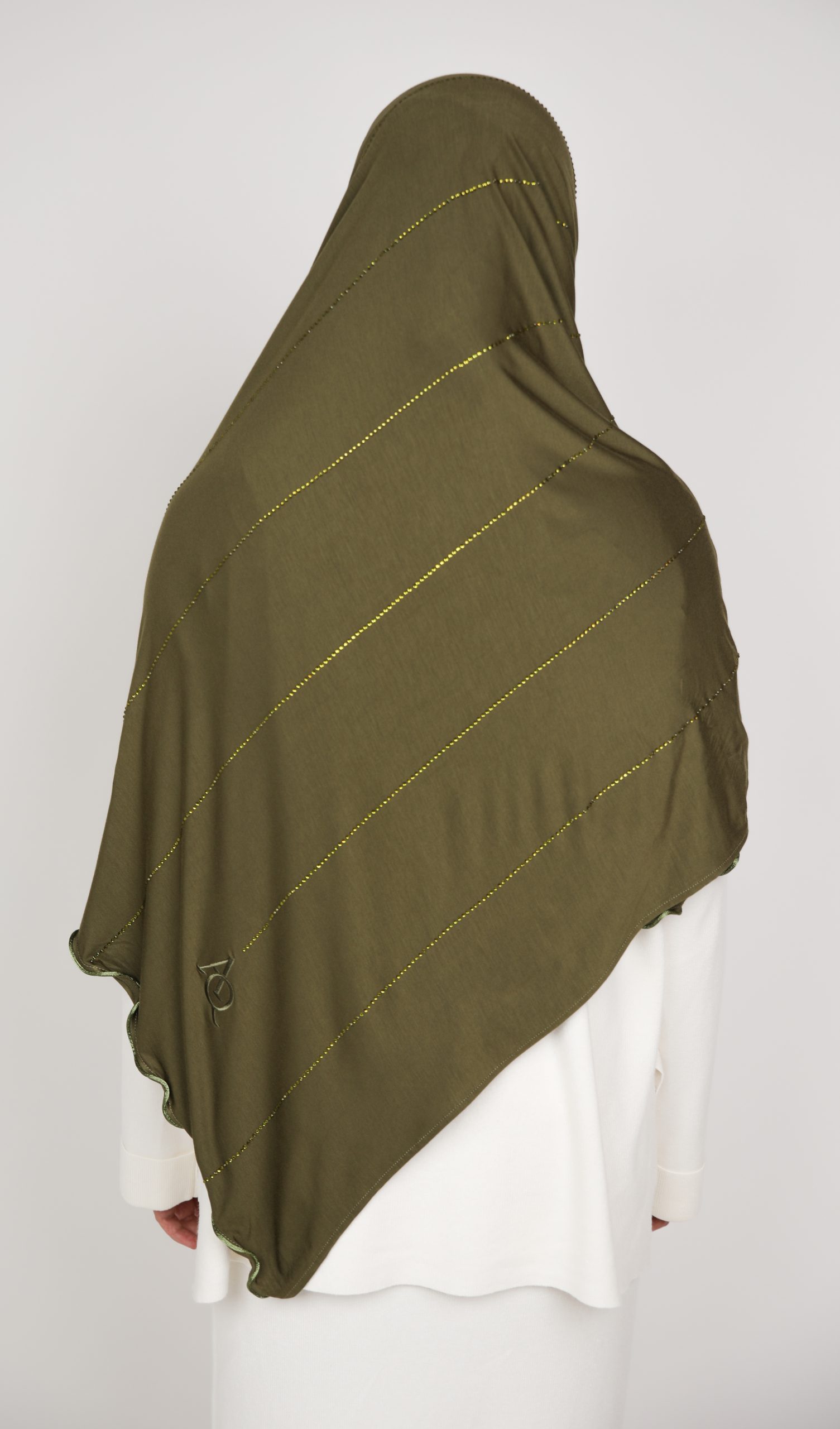 Jersey strass vert kaki – Image 3