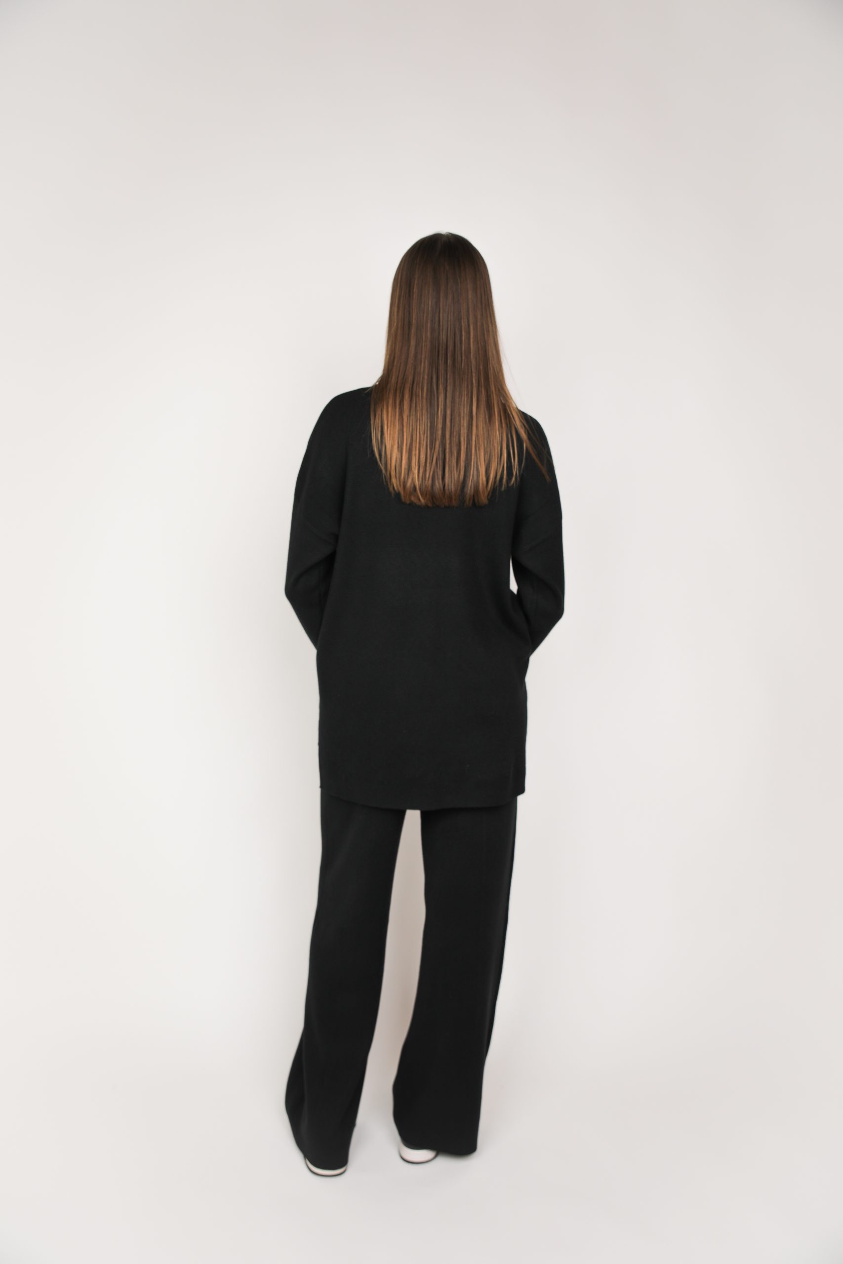 Ensemble pantalon en maille Noir – Image 4