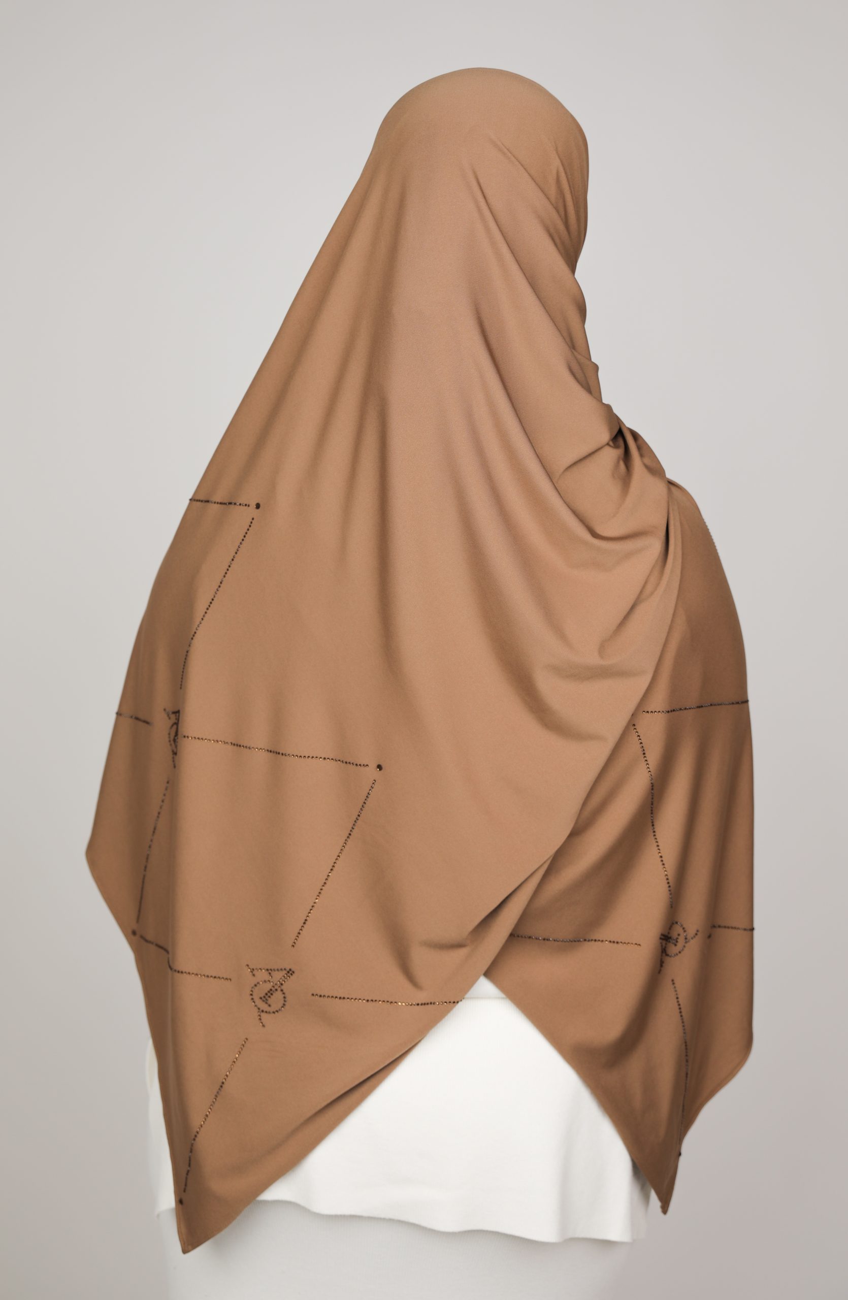 Jersey géométrique marron glacé – Image 4