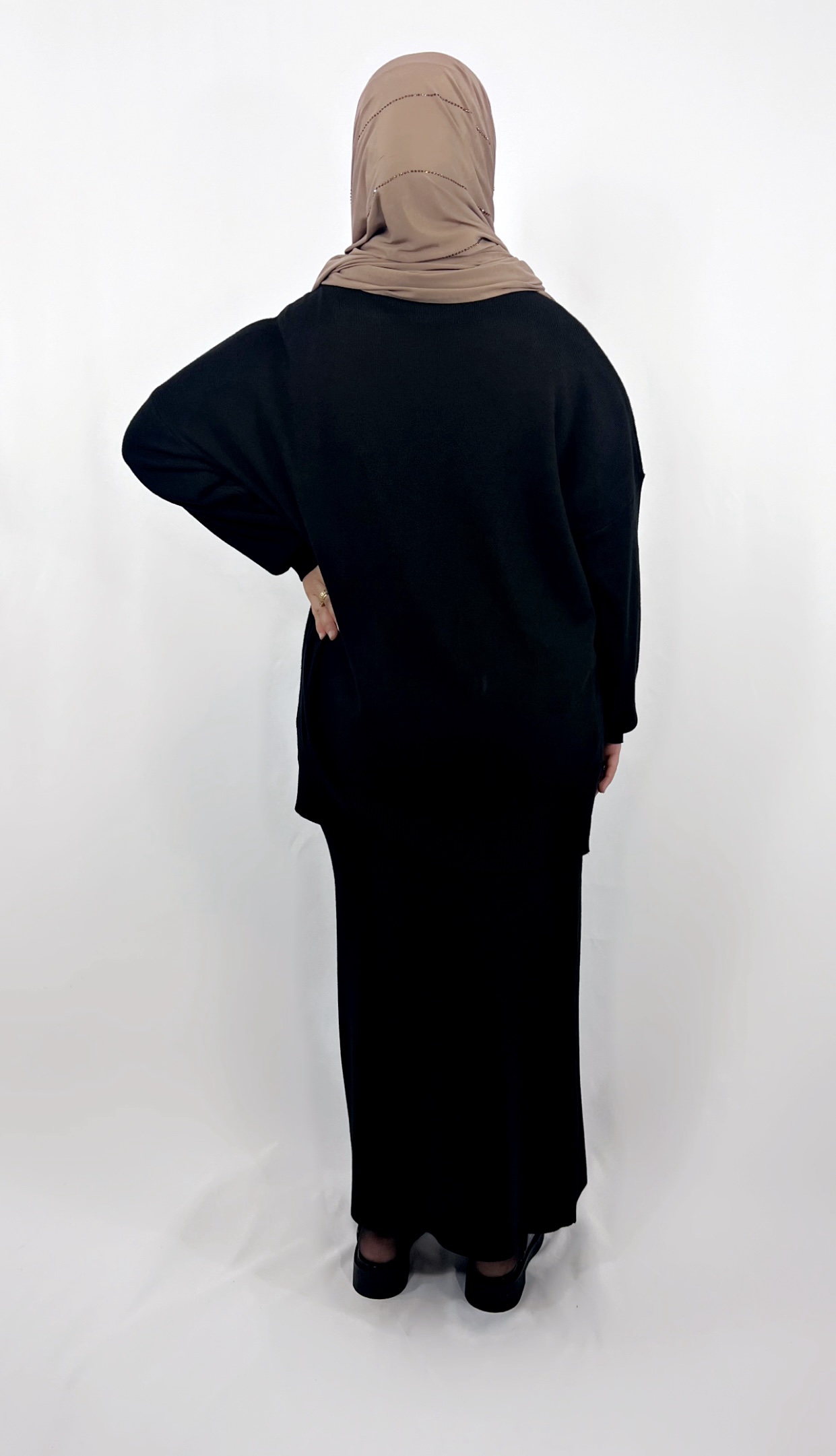 Ensemble Jupe en Maille Noir – Image 4