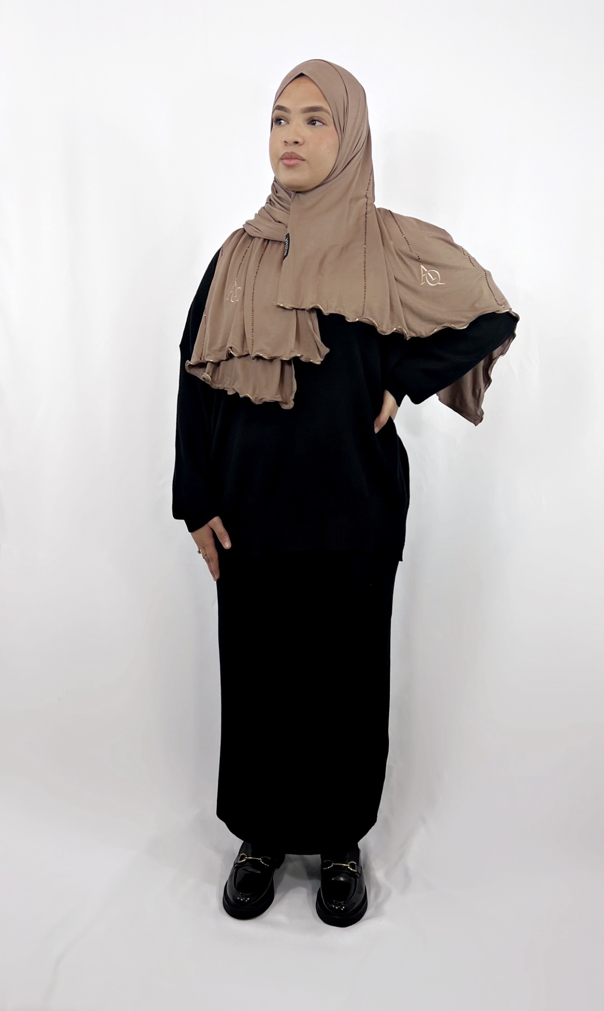 Ensemble Jupe en Maille Noir – Image 3