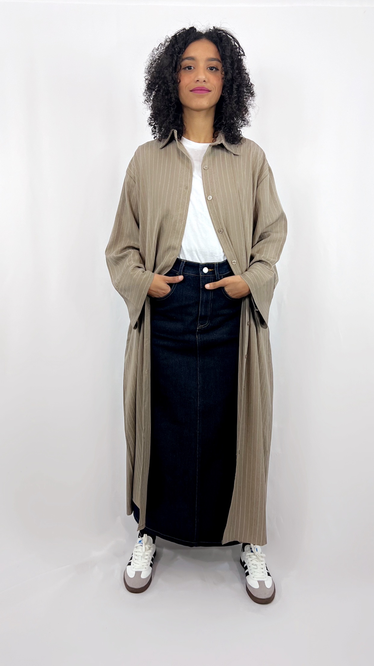 Robe Chemise Taupe – Image 2