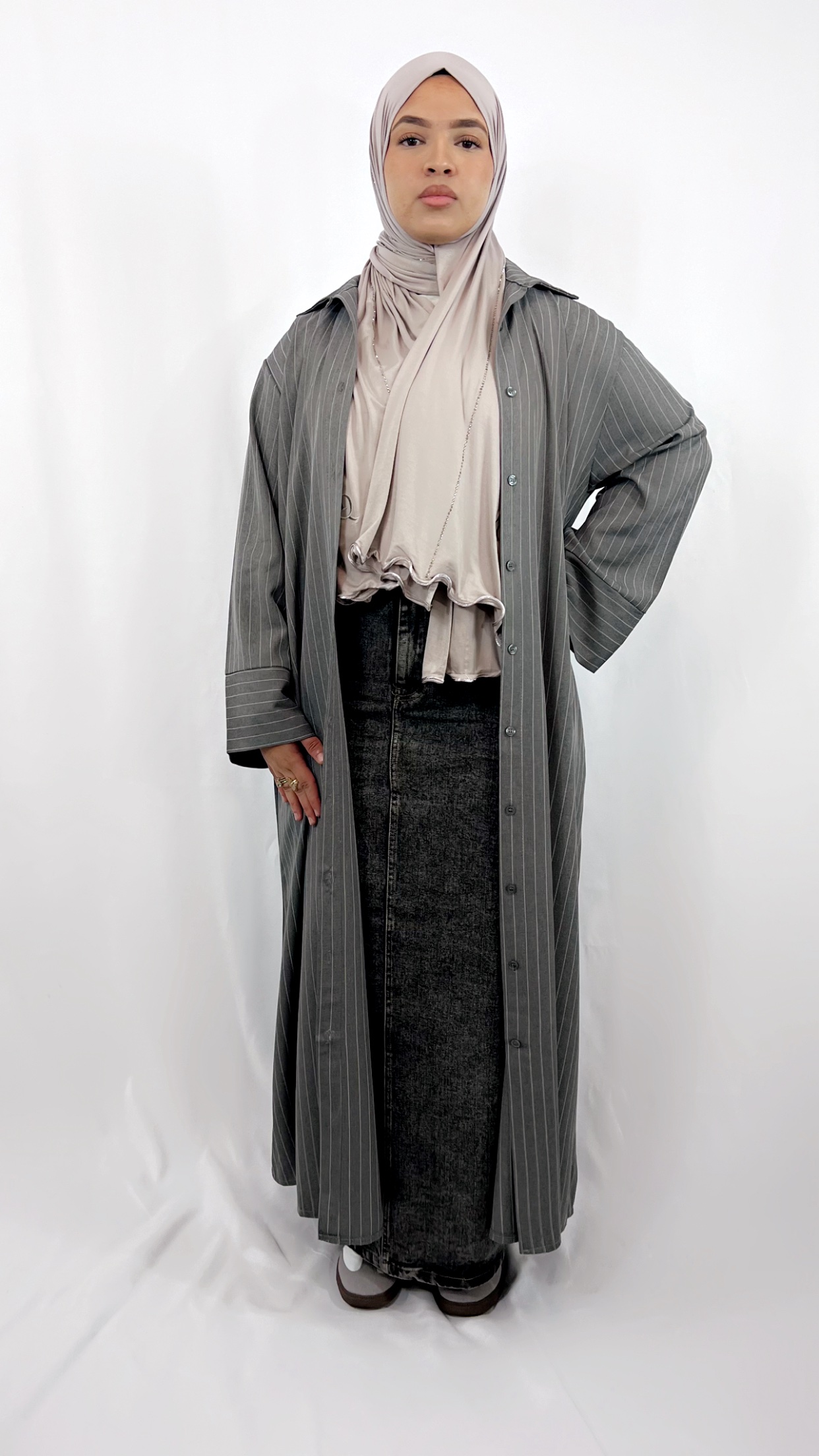 Robe Chemise Grise – Image 2