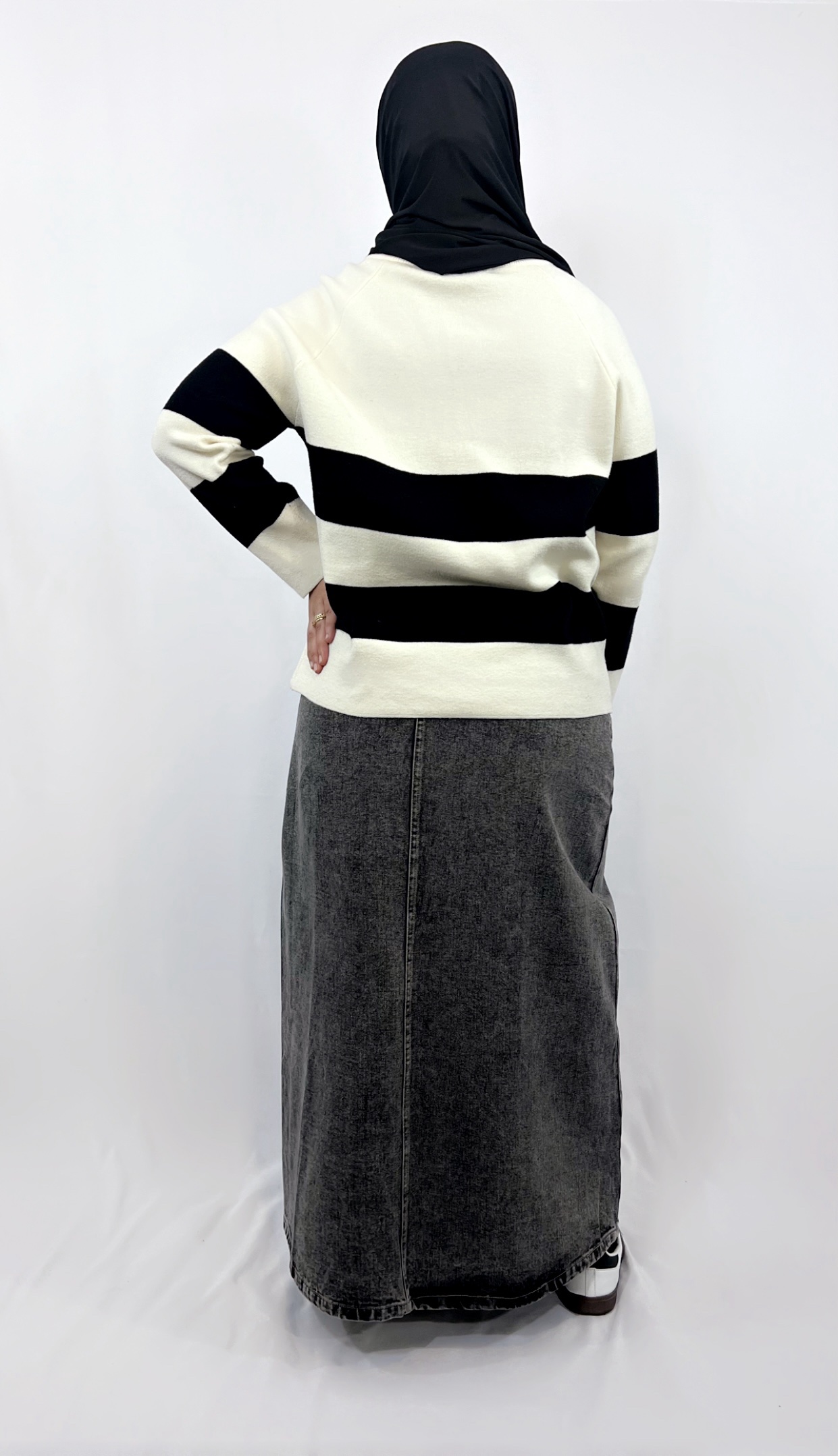 Jupe en Jeans Grise – Image 3