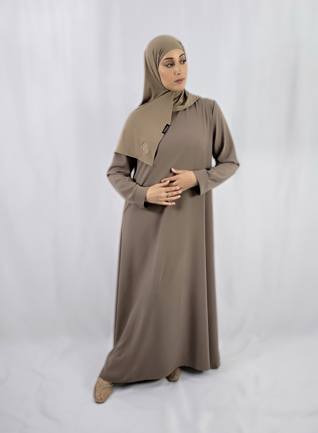 Abaya Élégante Taupe